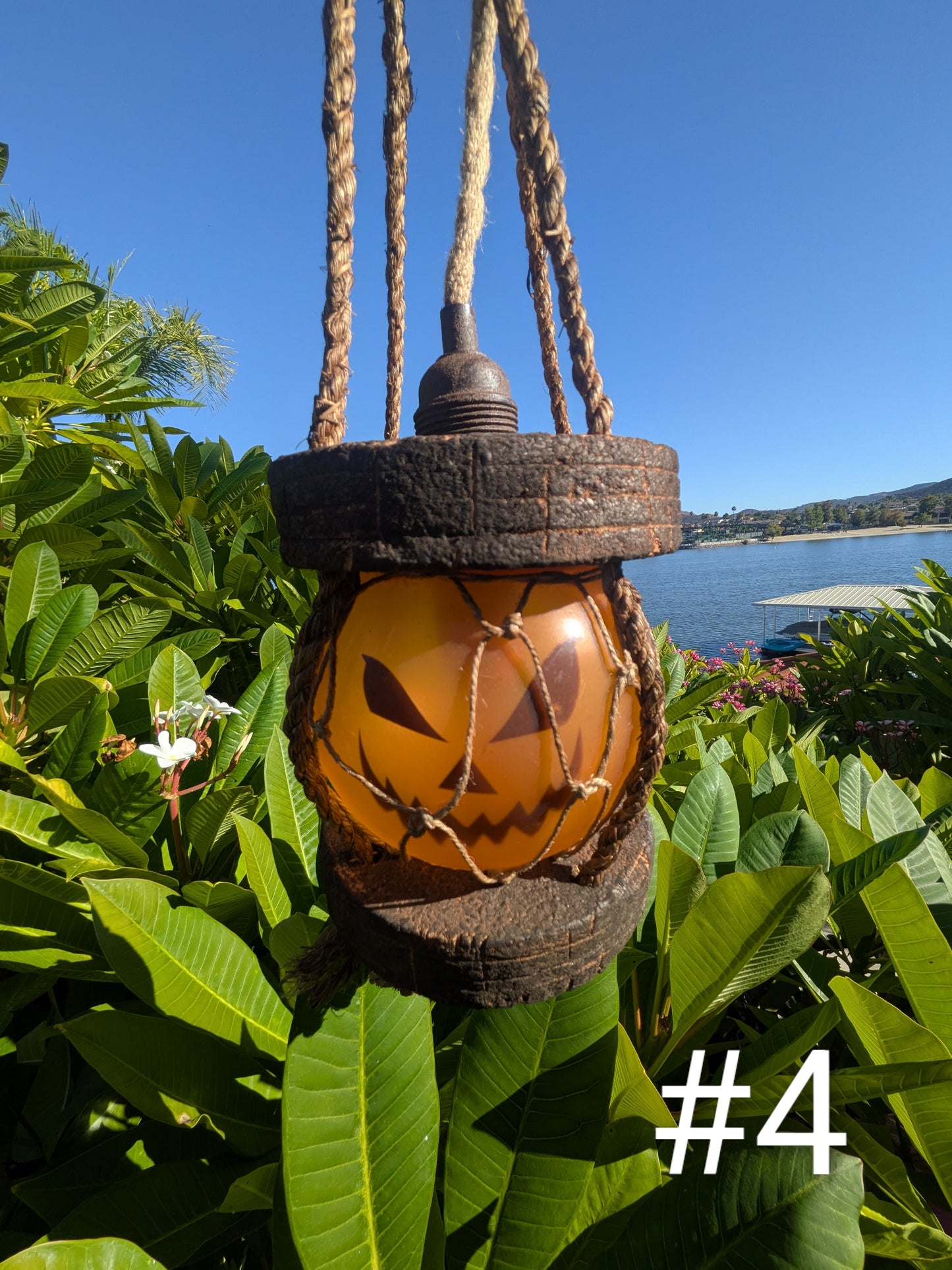Jack-o'-lantern Glass Float Lantern Lamp