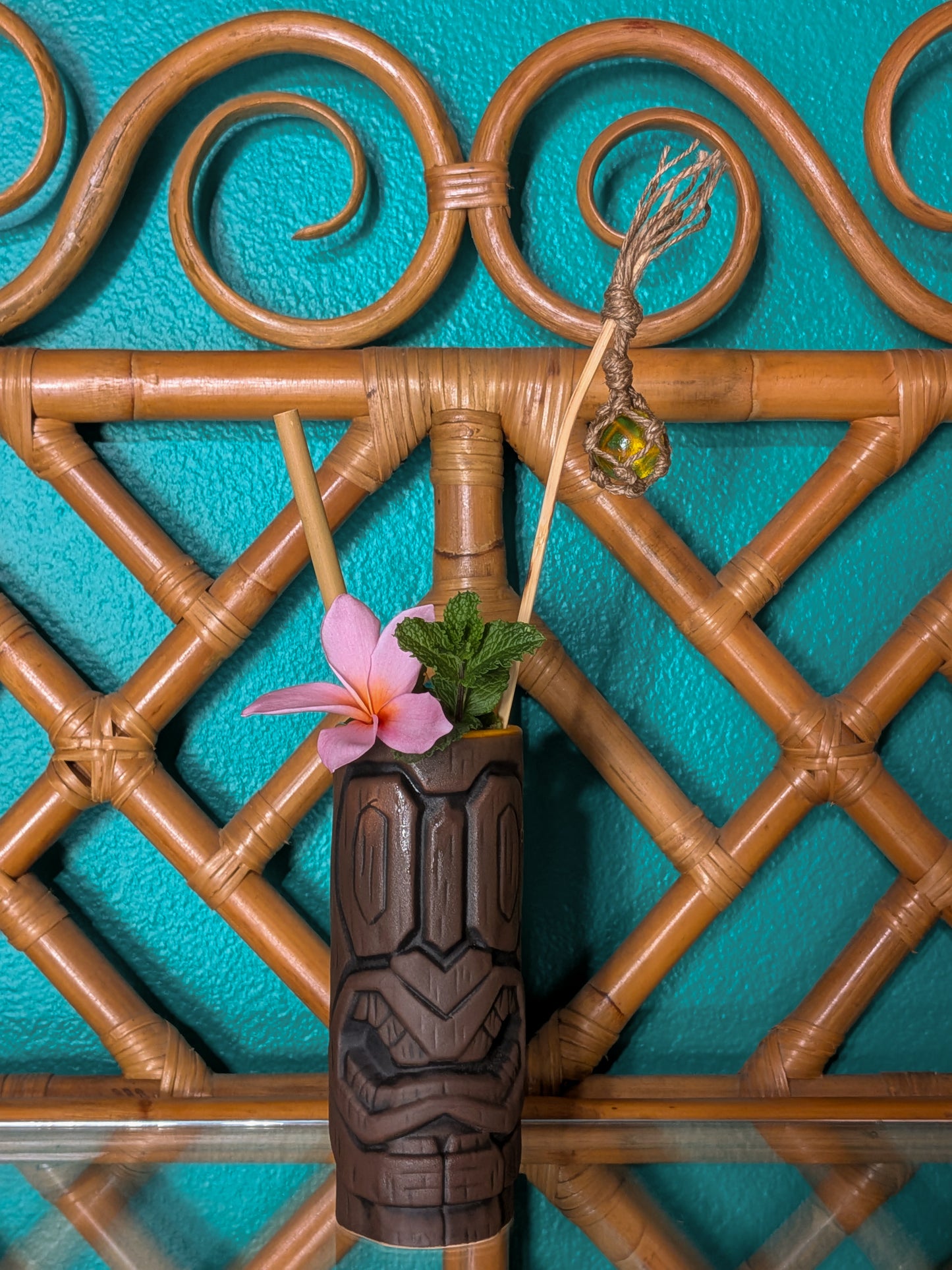 Glass Float Swizzle Stick