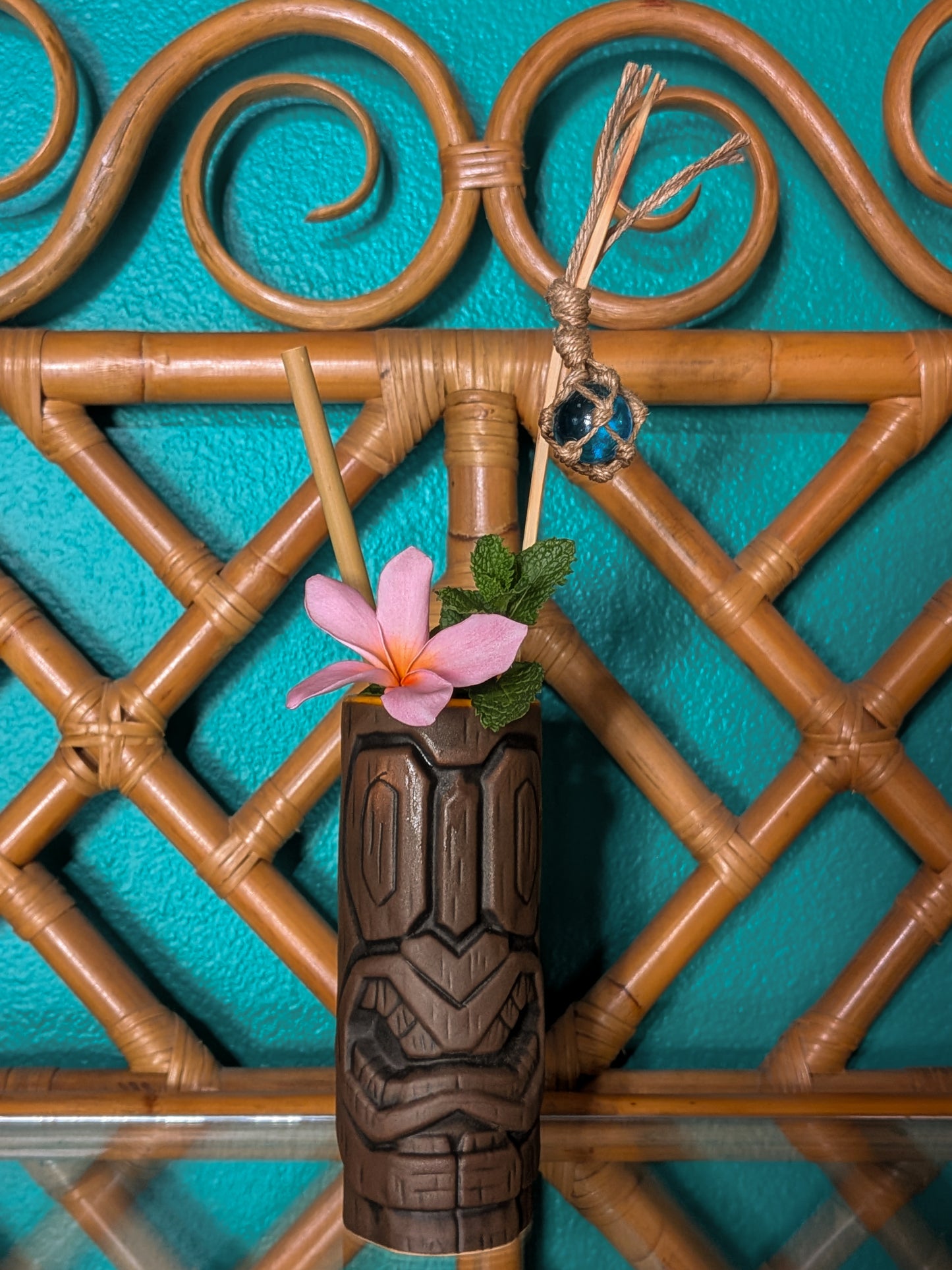 Glass Float Swizzle Stick