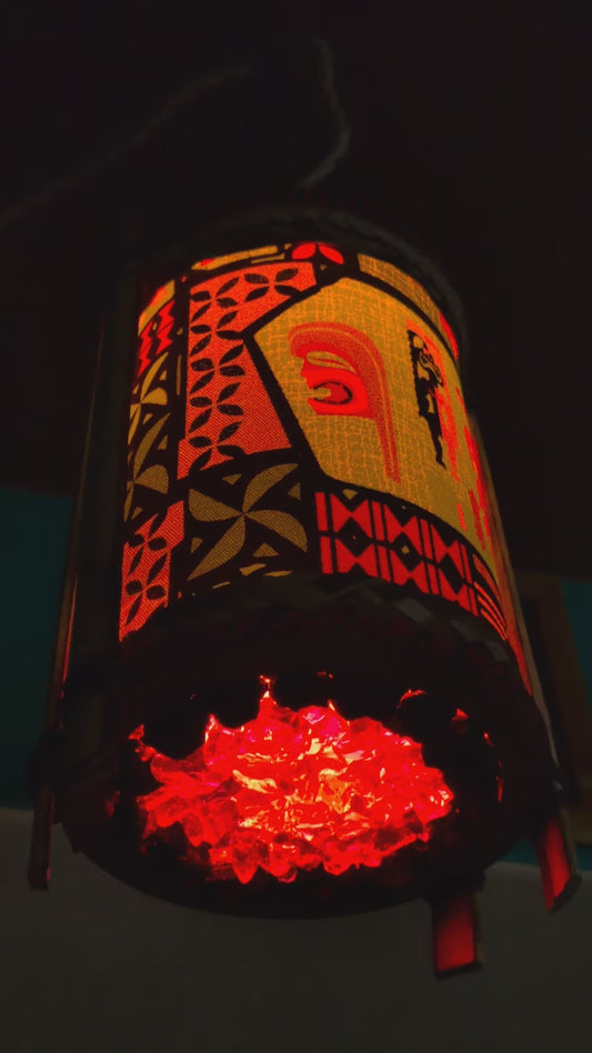 Teal Tapa Lava Lamp