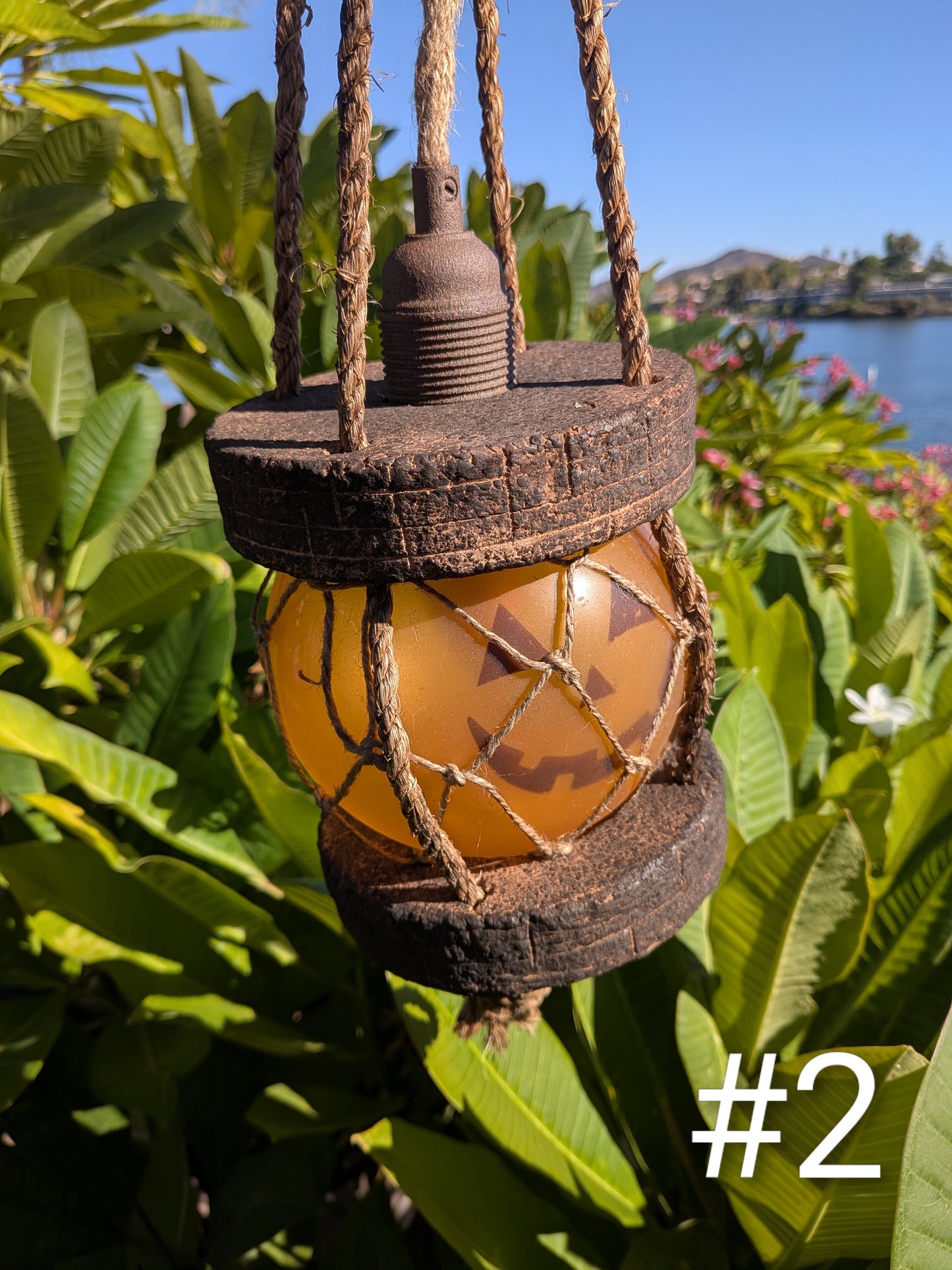 Jack-o'-lantern Glass Float Lantern Lamp