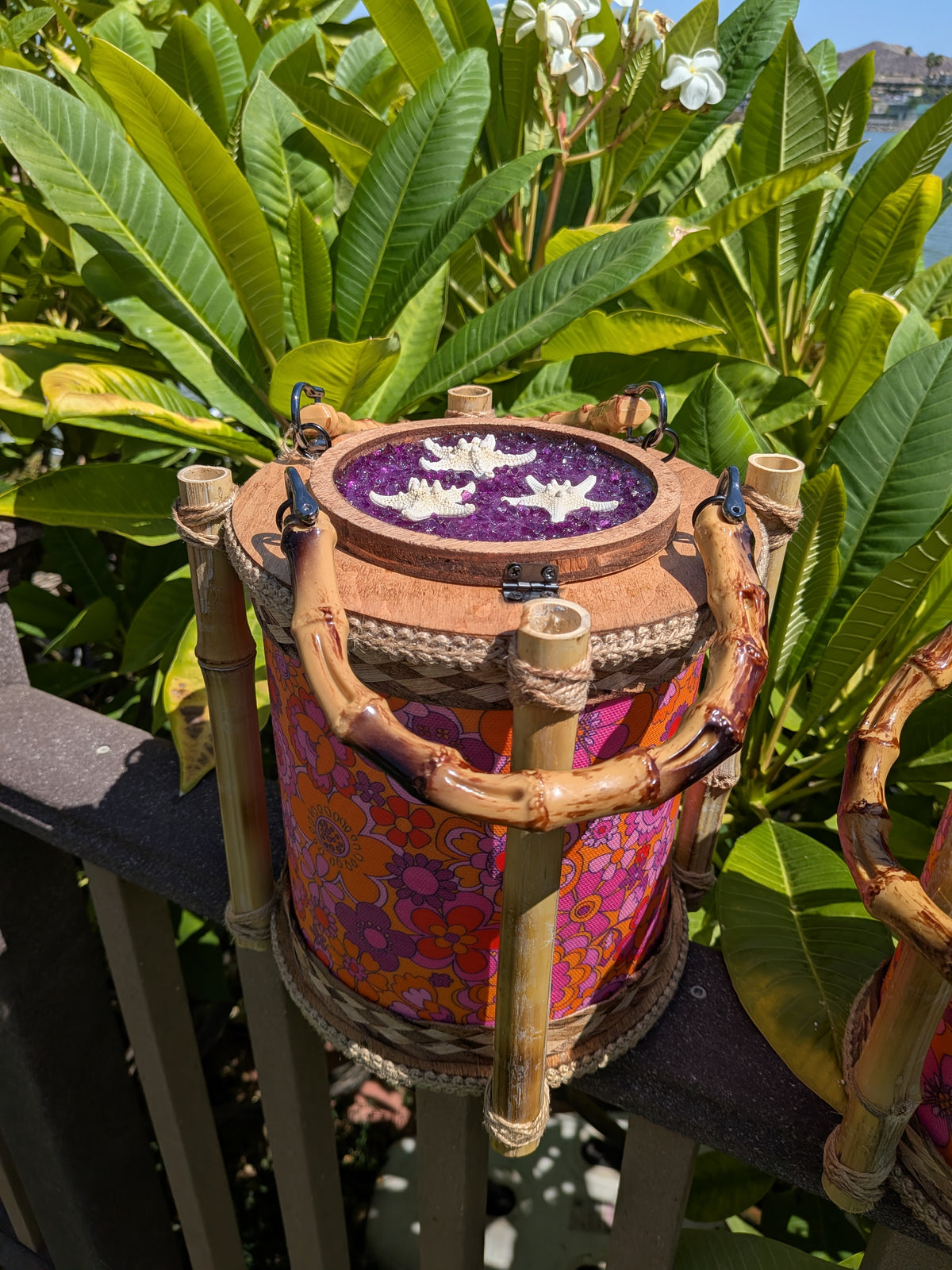 Groovy Flowers Tiki Lamp Purse (Ready-to-ship)