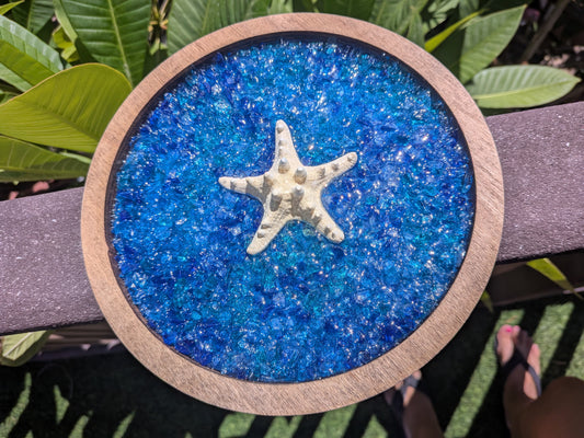 Singular Blue Starfish Resin Lens