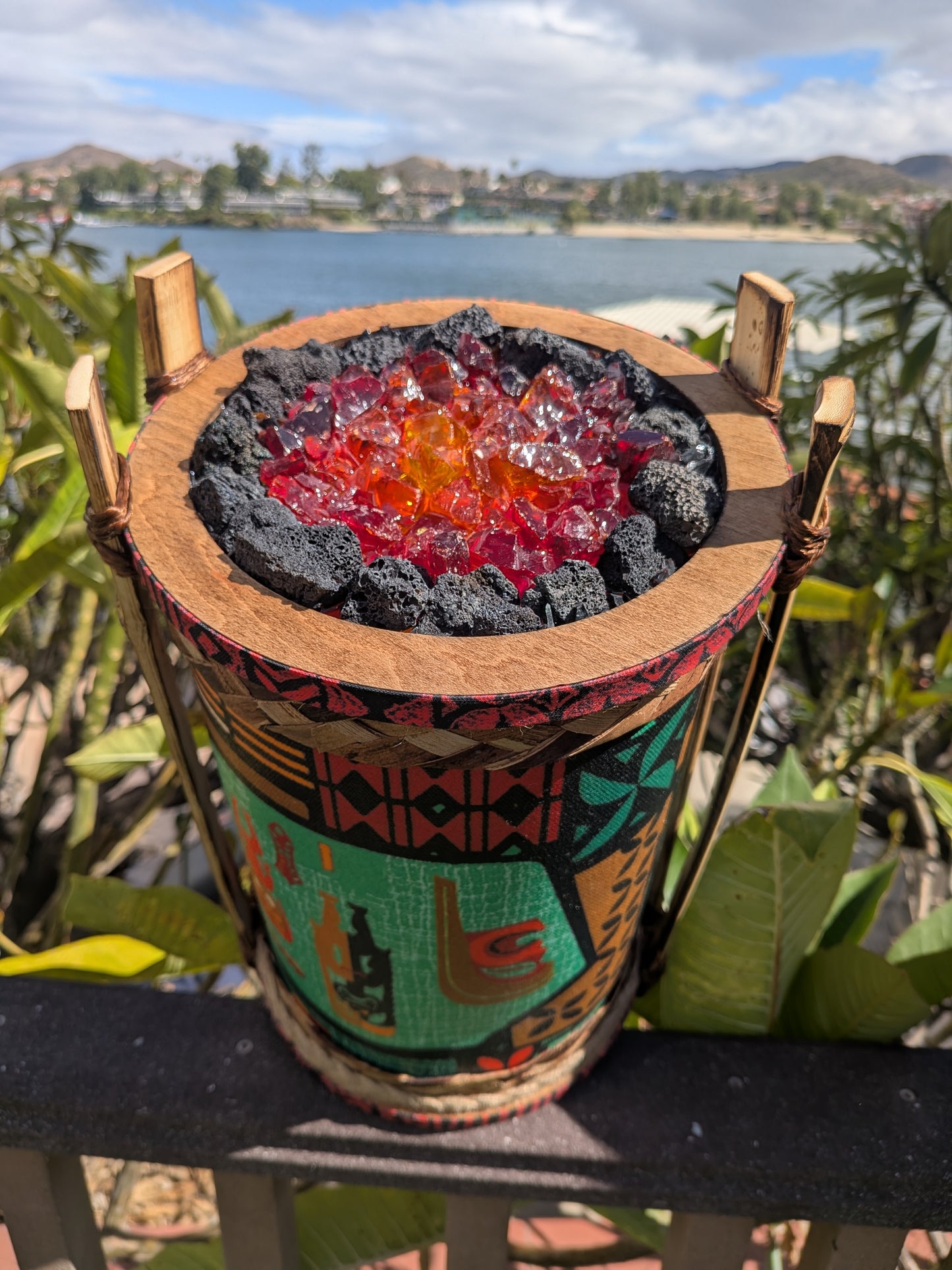 Teal Tapa Lava Lamp