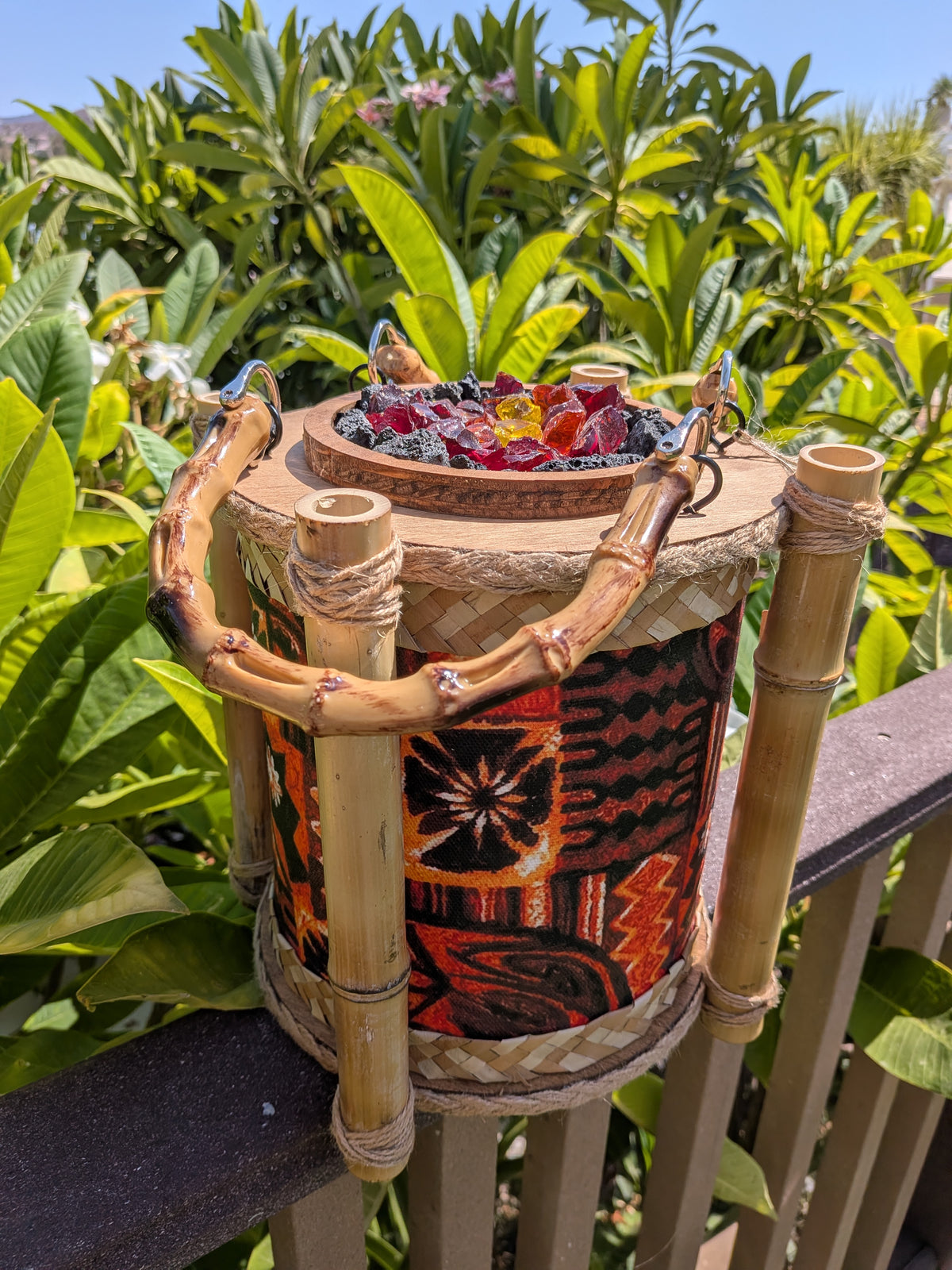 Red Tapa Tiki Lamp Purse (Ready-to-ship)