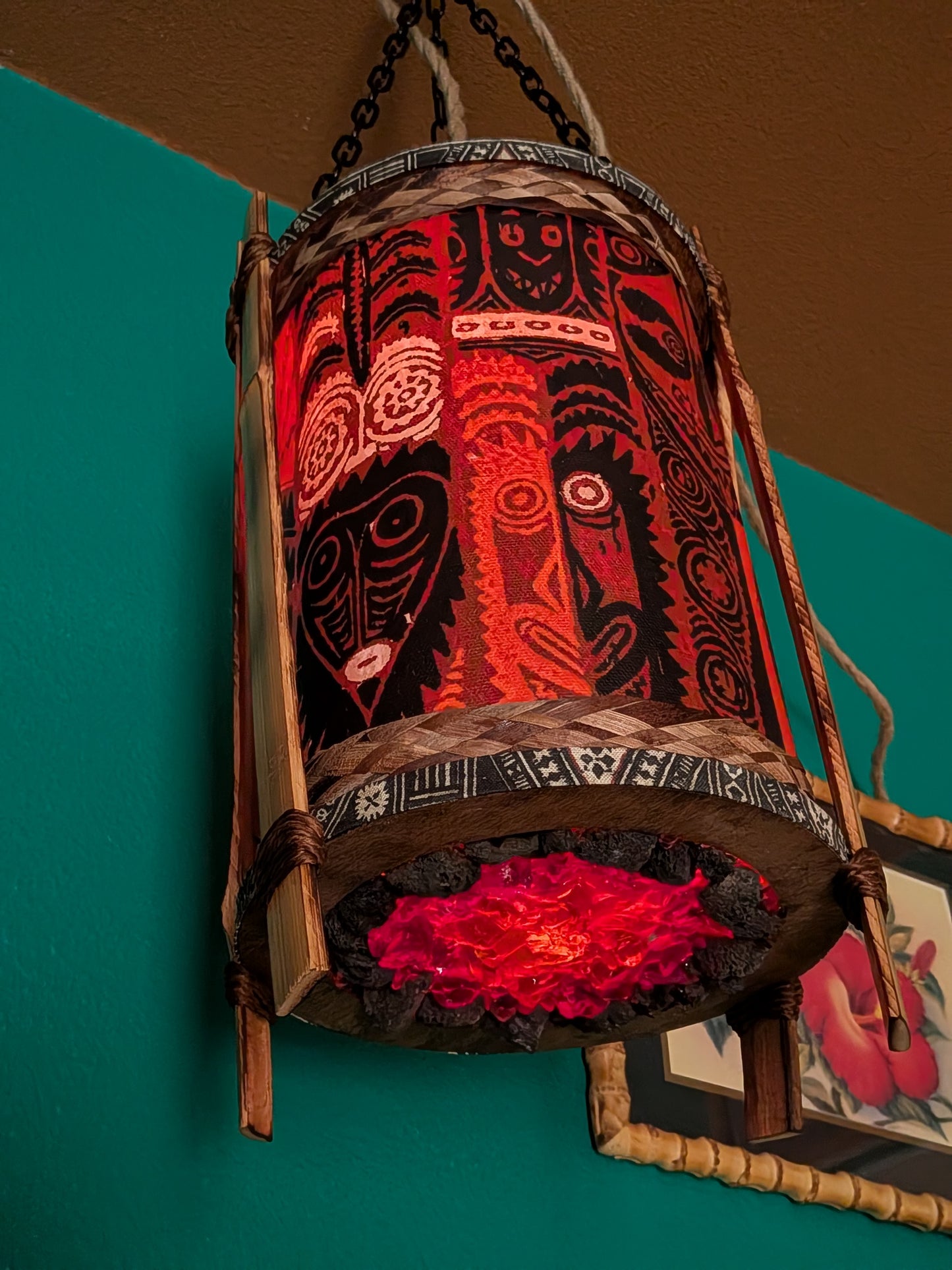 Tall Papua New Guinea Mask Lava Lamp