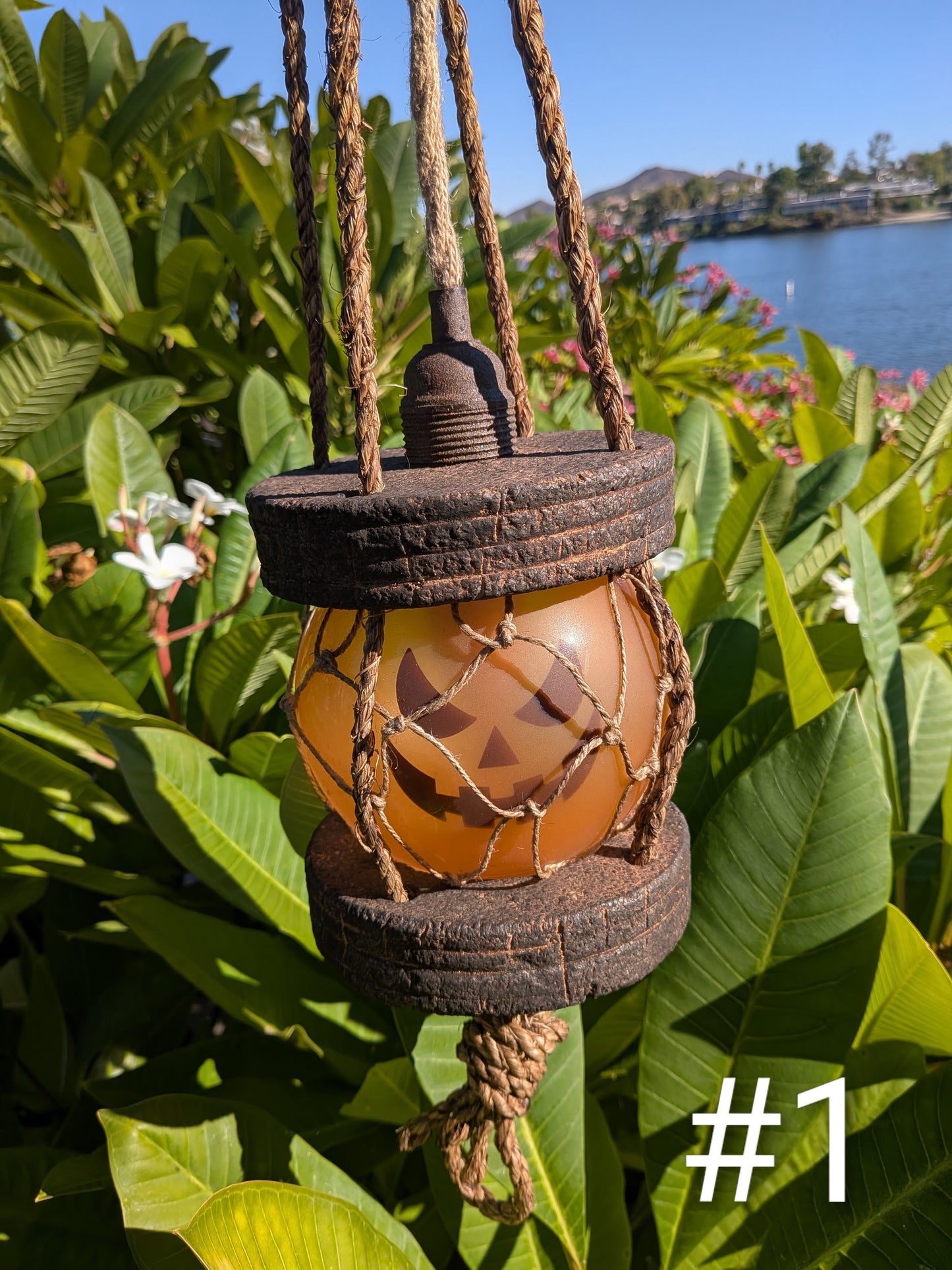 Jack-o'-lantern Glass Float Lantern Lamp