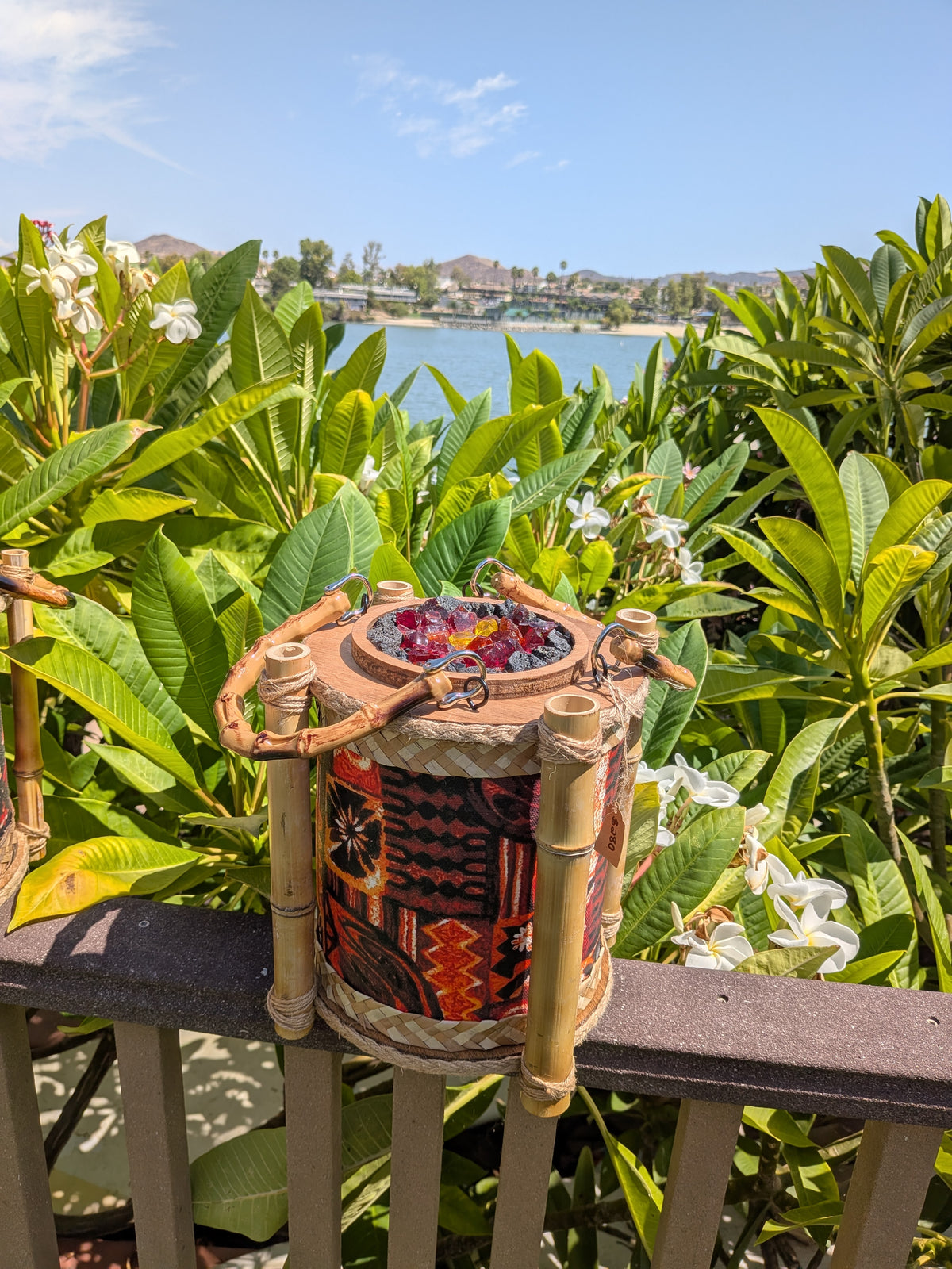 Red Tapa Tiki Lamp Purse (Ready-to-ship)