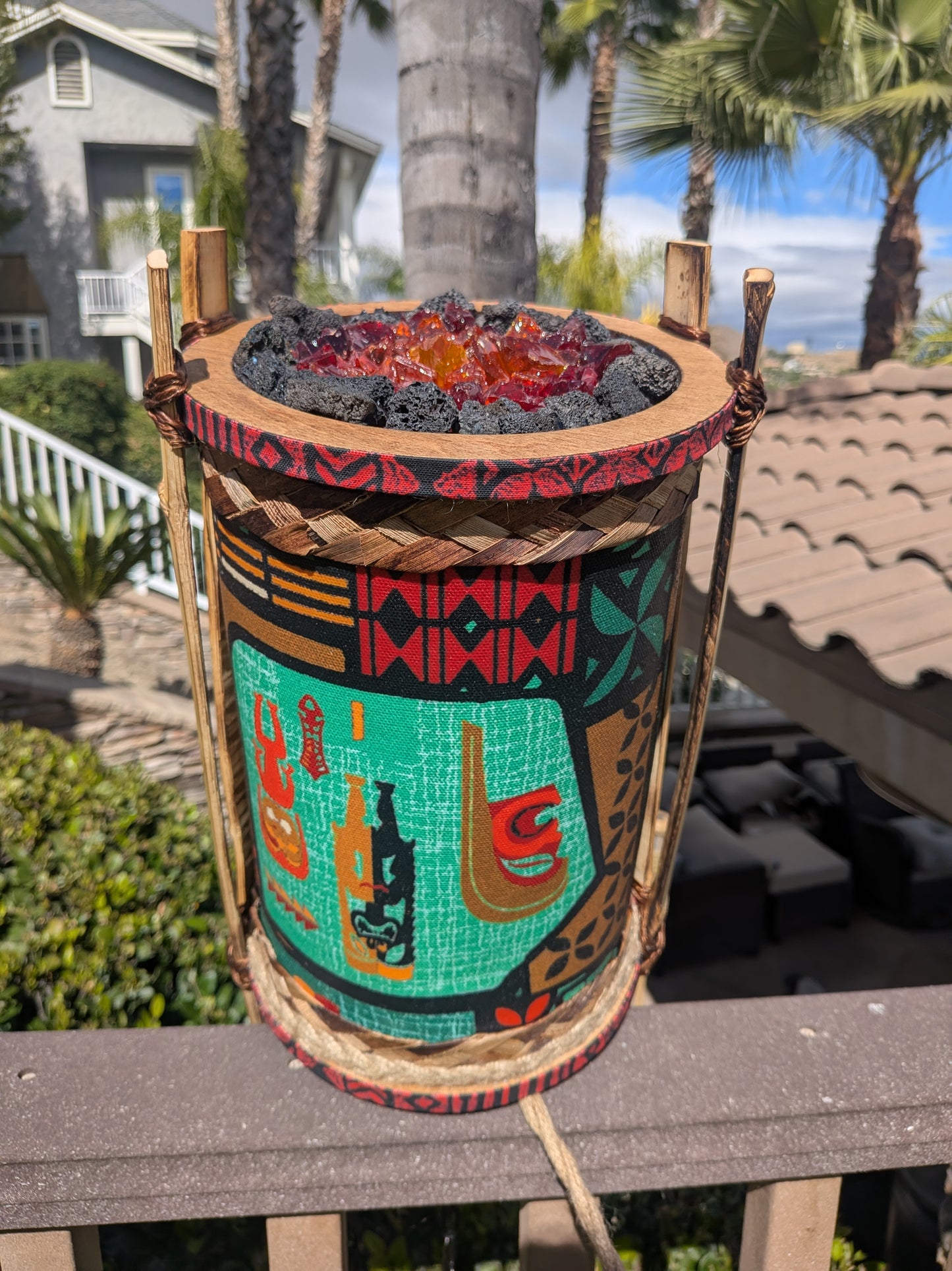 Teal Tapa Lava Lamp