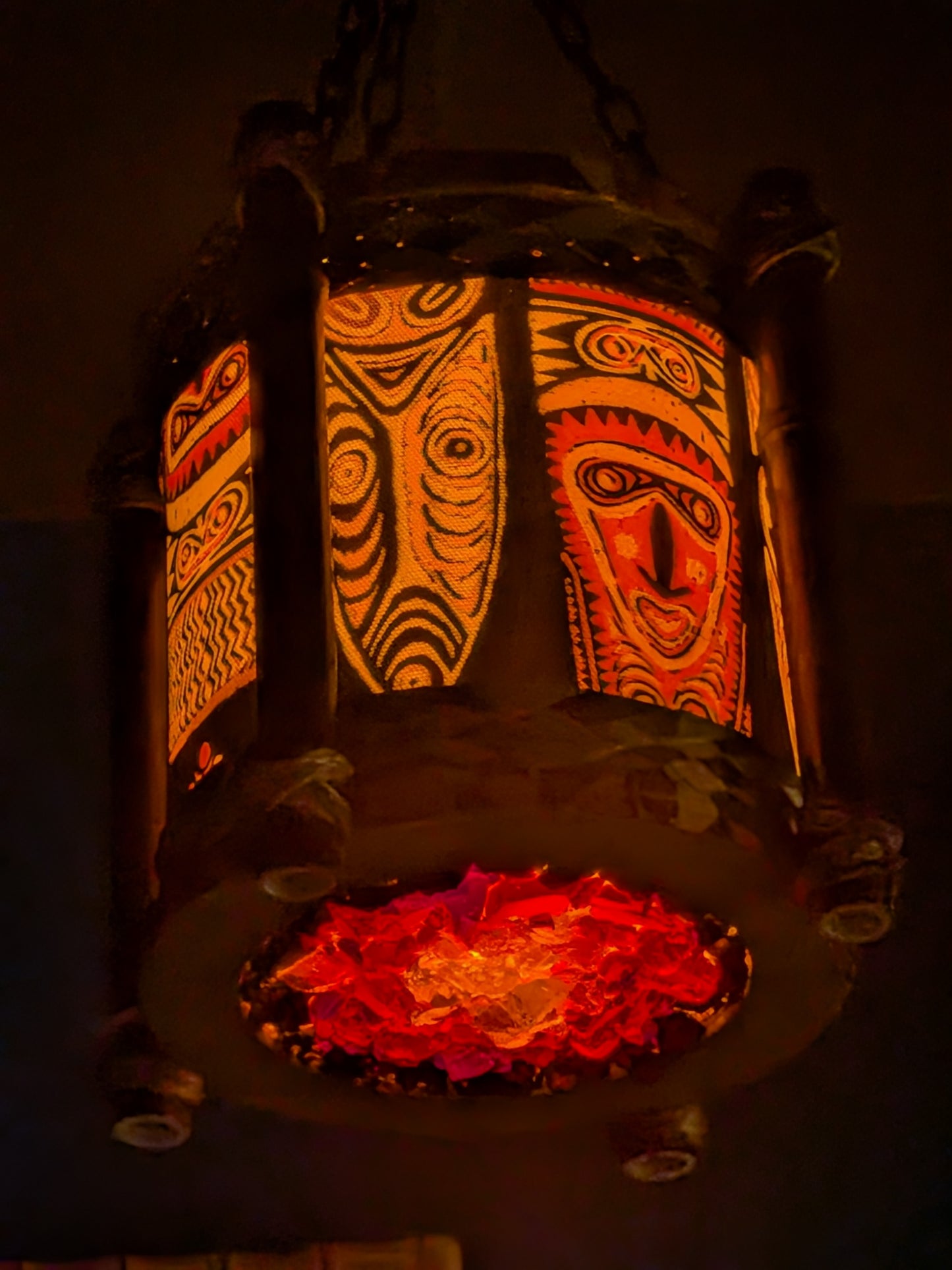 Papua New Guinea Mask Lava Lamp