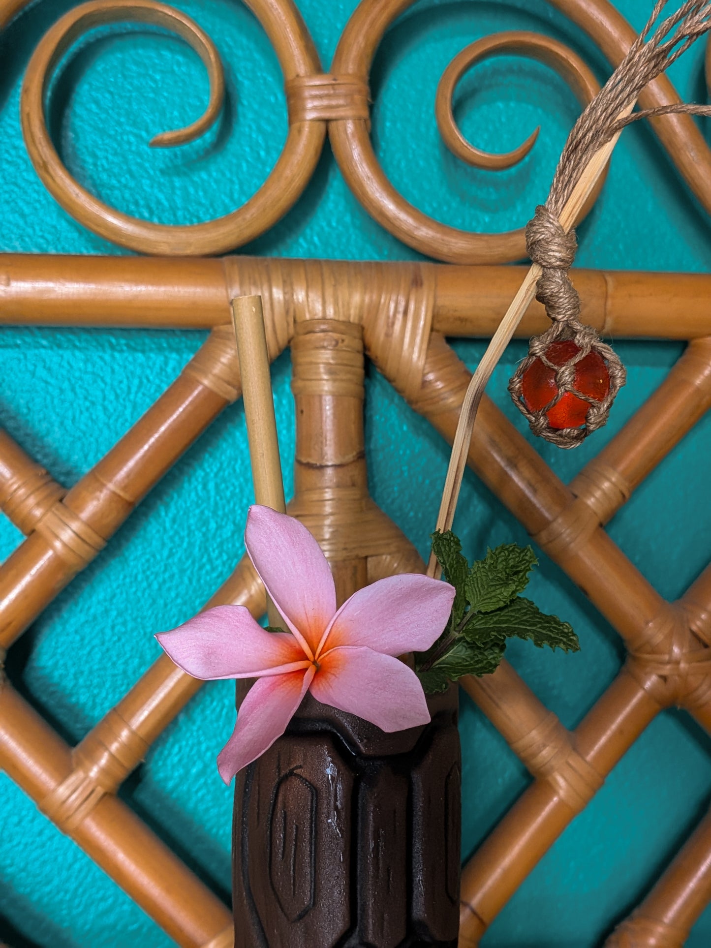 Glass Float Swizzle Stick