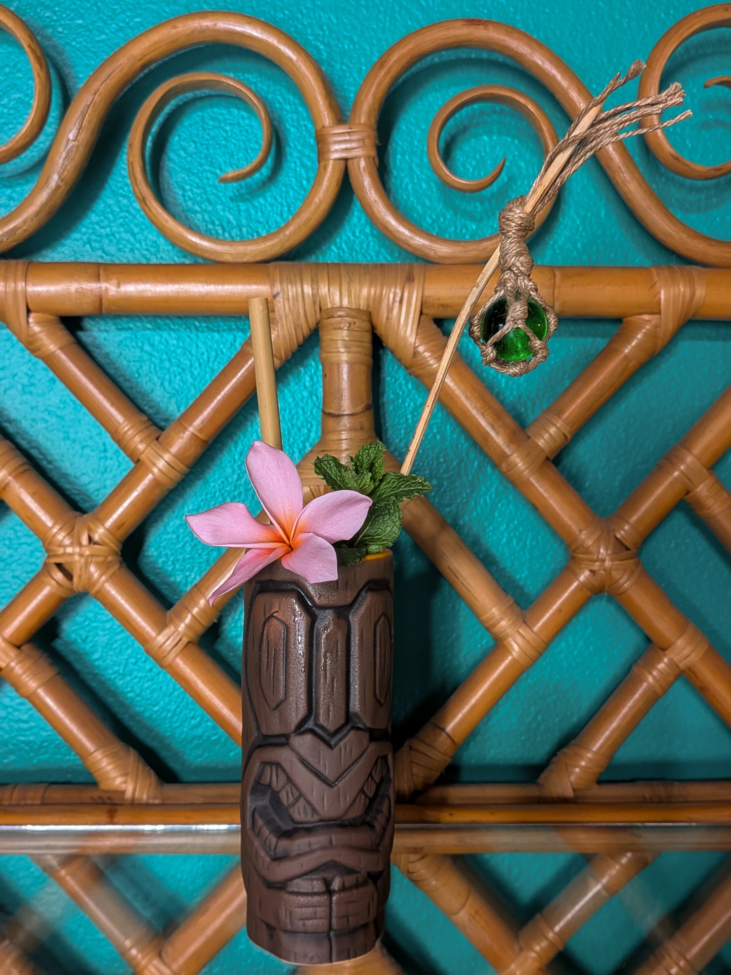 Glass Float Swizzle Stick