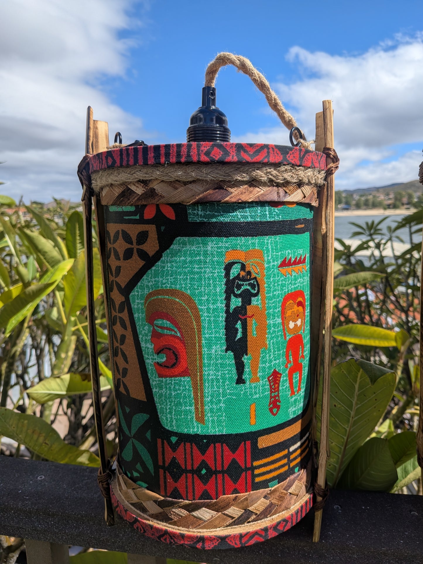 Teal Tapa Lava Lamp
