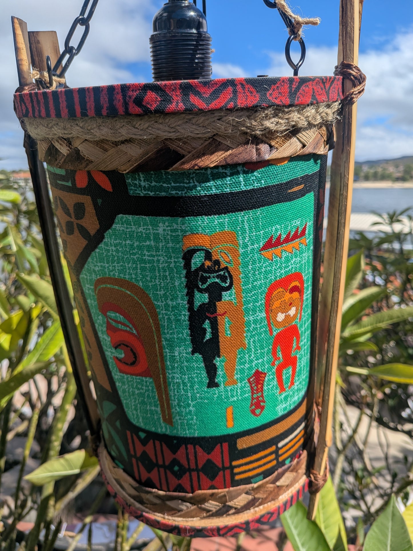 Teal Tapa Lava Lamp
